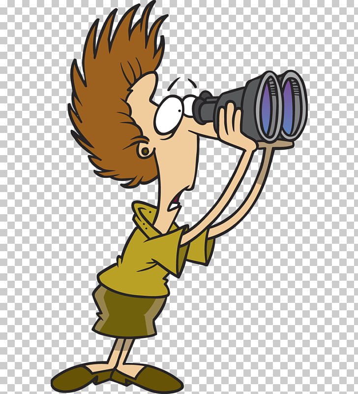 Graphics Cartoon Drawing , person with binoculars PNG.