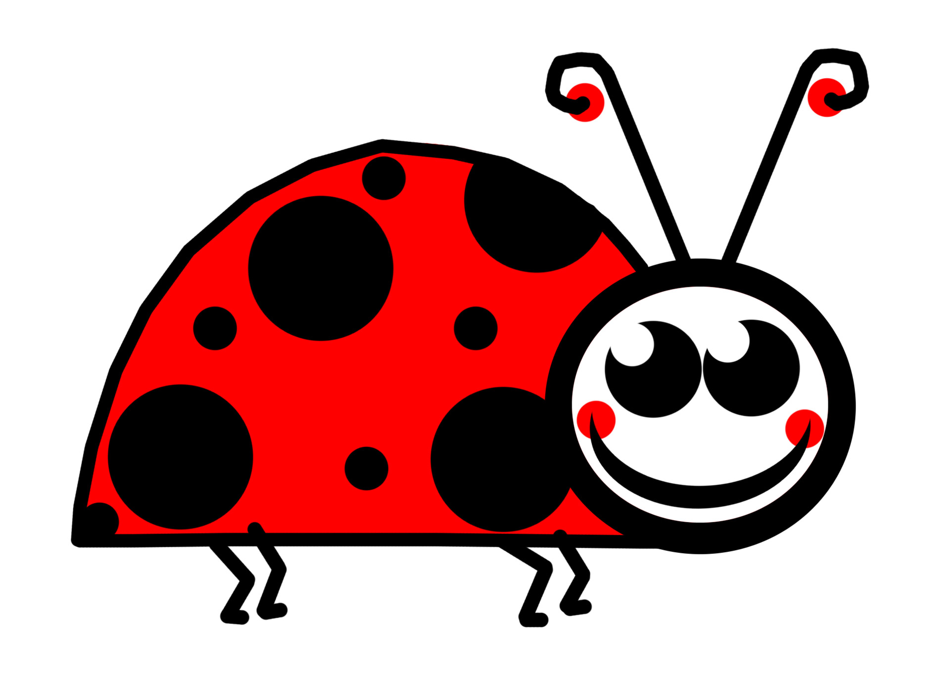 Lady Bug Clip Art Free Stock Photo.