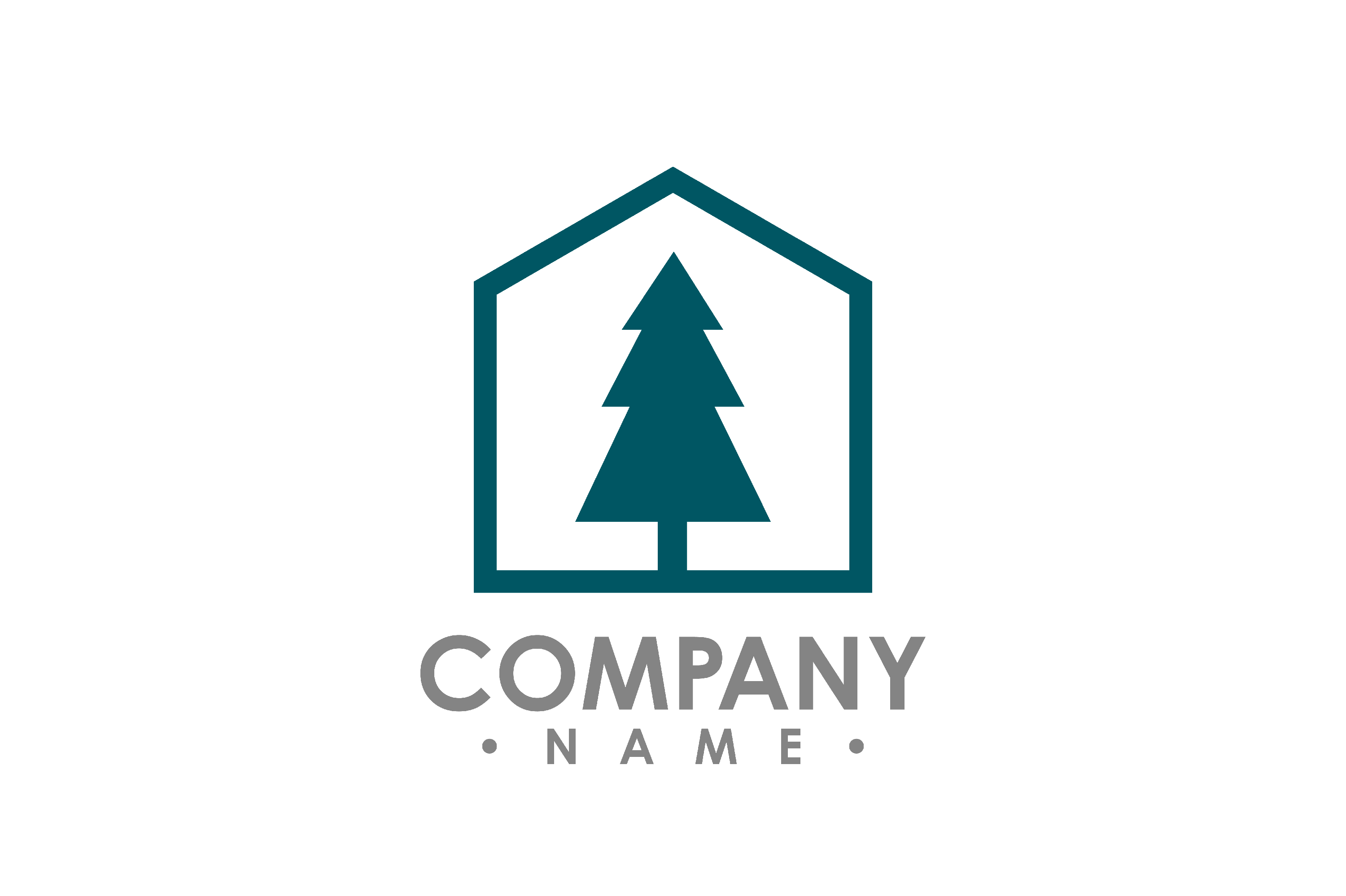 Pine Tree outdoor travel green silhouette forest logo.