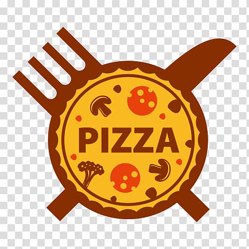 Pizza illustration, Pizza delivery Logo Italian cuisine.