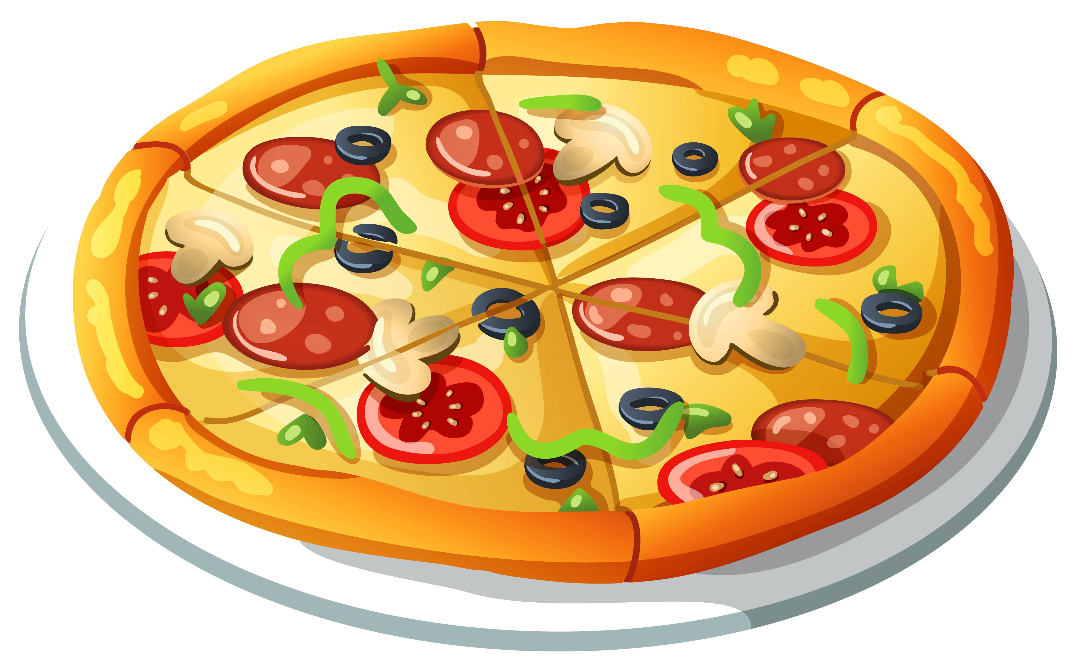 Pizza Vector Clipart Transparent Png.