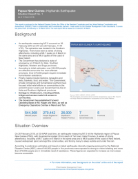 Papua New Guinea: Highlands Earthquake Situation Report No.