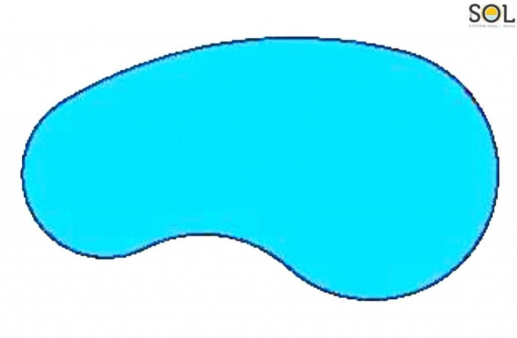 Pool kidney shape clipart.