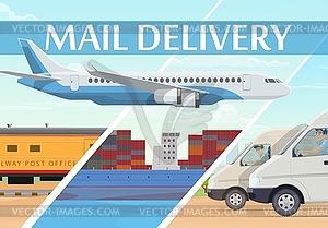 Mail delivery service, shipping logistics.