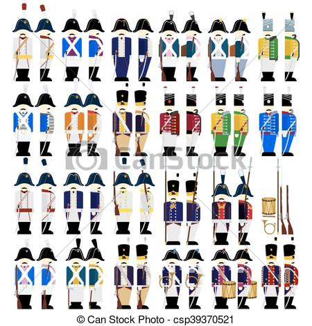 Vector Illustration of Military uniforms of Prussia.