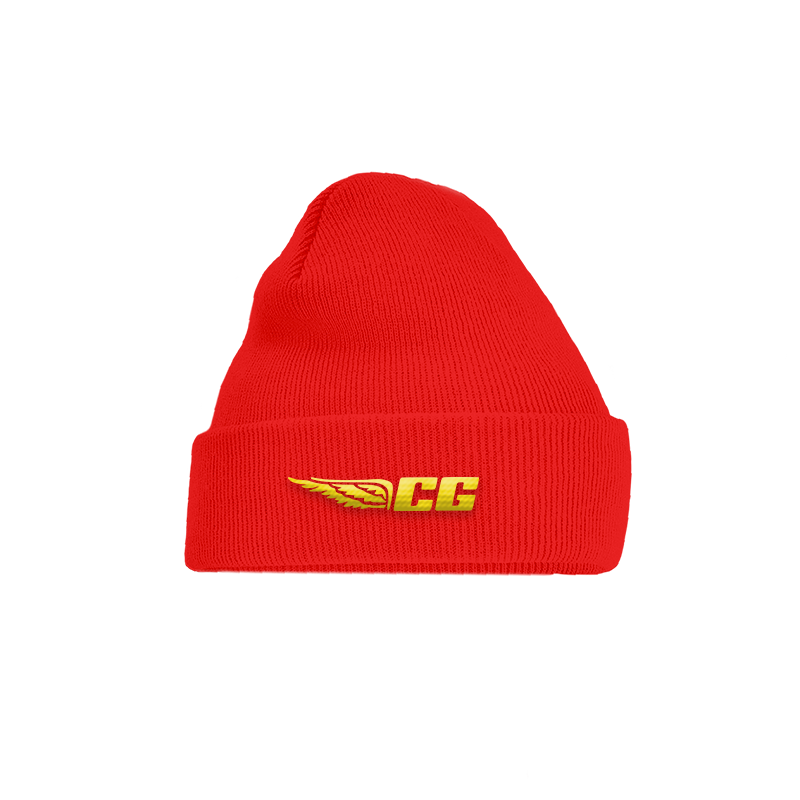 CG WING RED BEANIE.