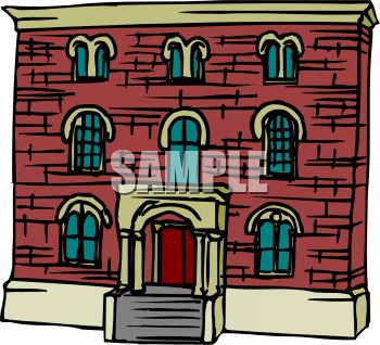 Brick school clipart.