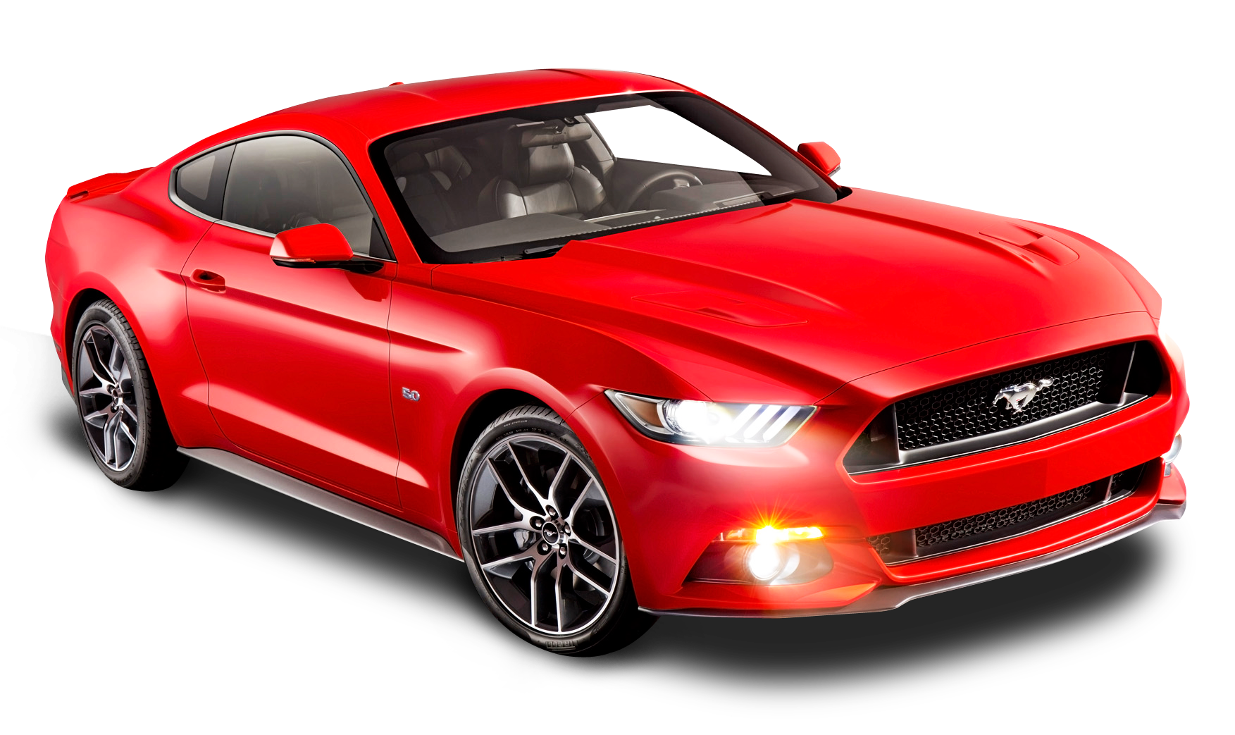 Ford Mustang Red Car PNG Image.