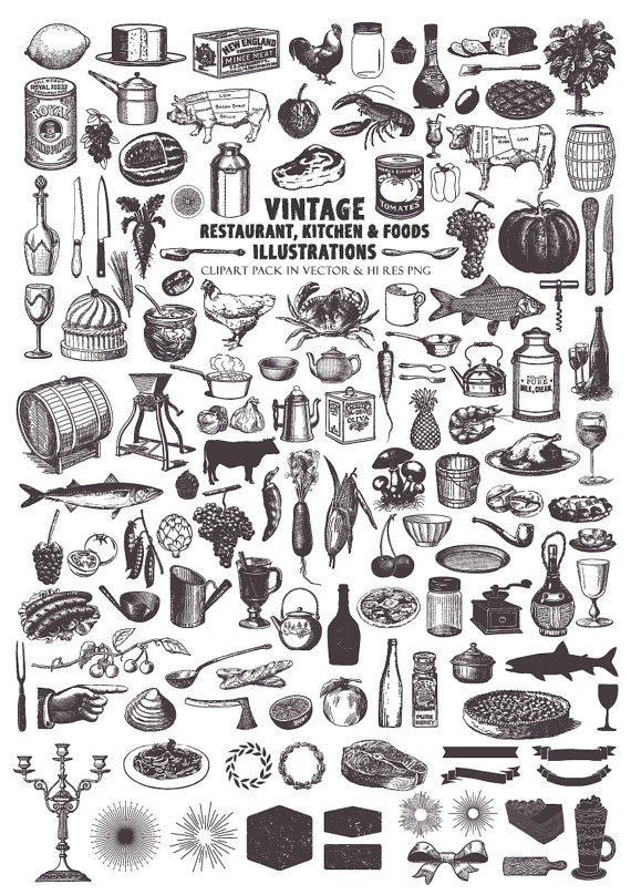 Retro clipart food, Retro food Transparent FREE for download.