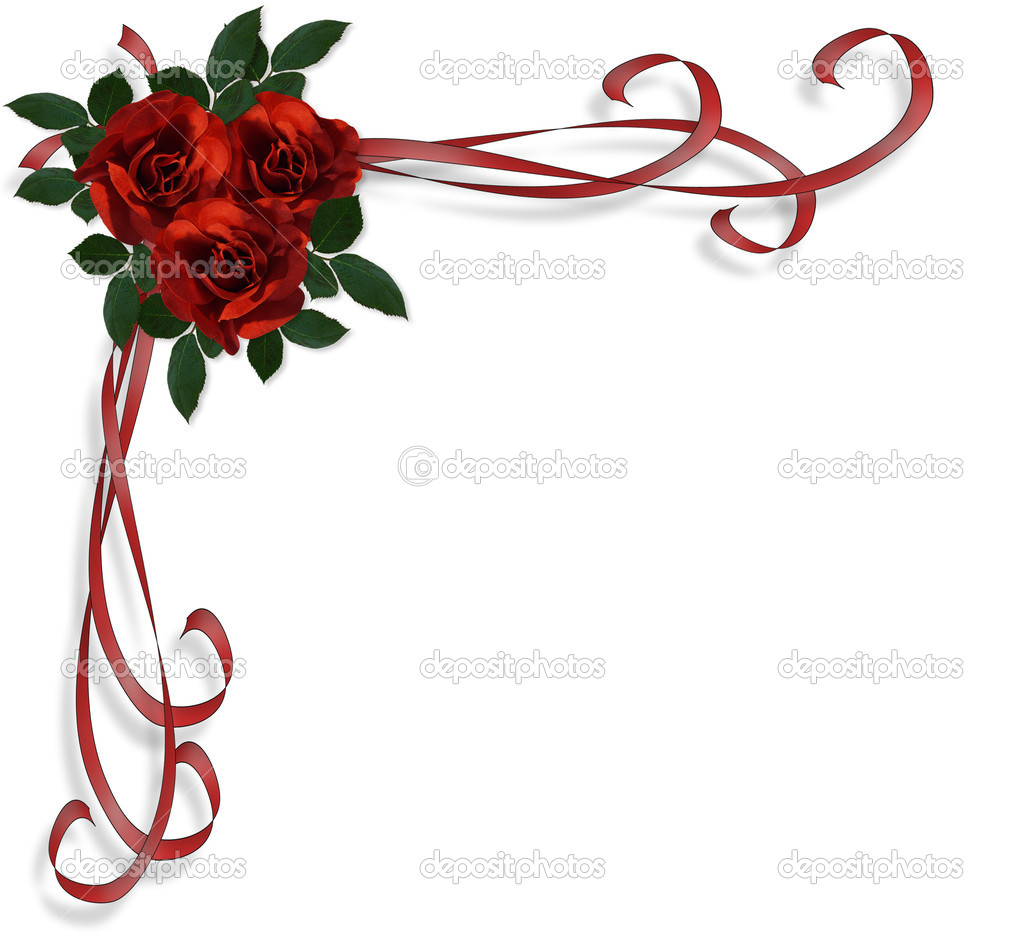 Red Rose Border Clip Art N3 free image.