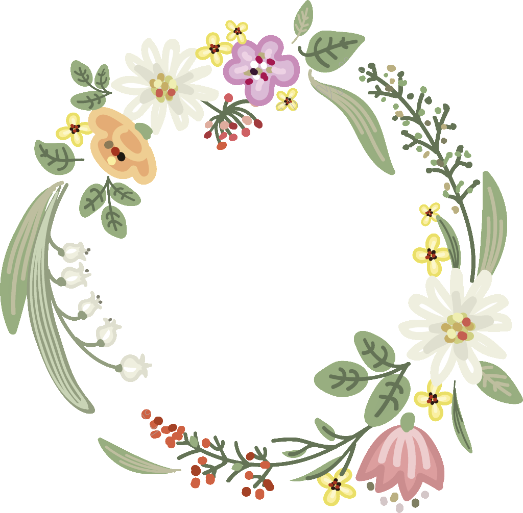 Transparent Stock Garland Vector Flower Vector Garland.