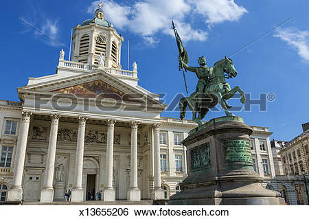 Stock Images of Brussels, Church of Saint Jacques sur Caudenberg.