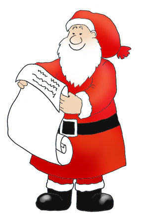 Funny and free Santa Claus Clipart..