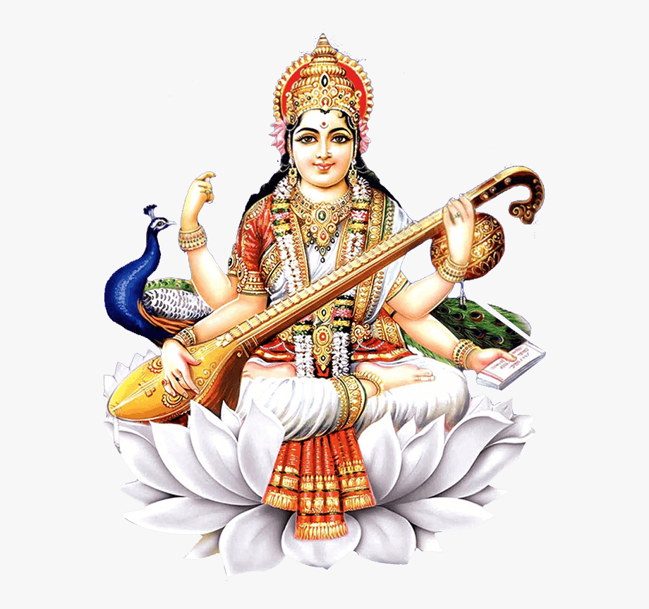 Devi Saraswati , Transparent Cartoon, Free Cliparts.