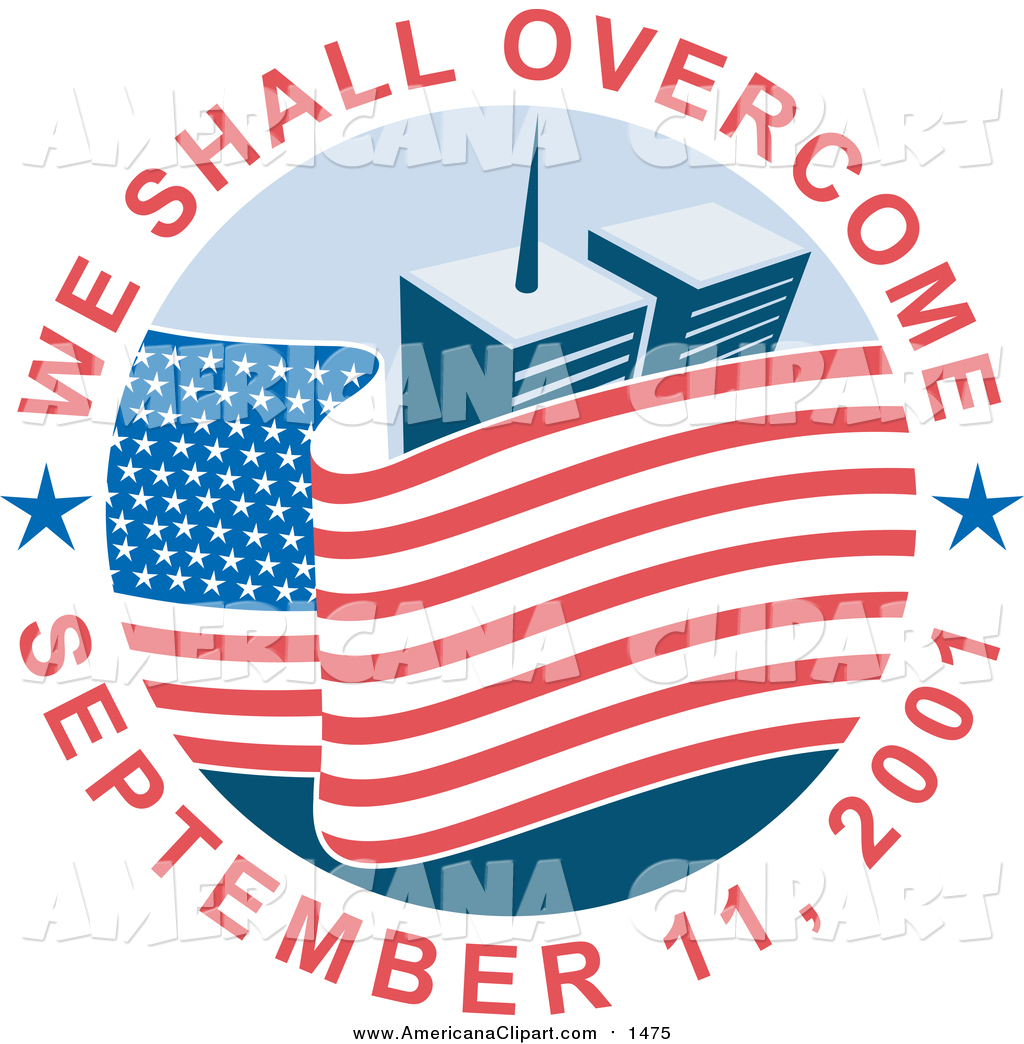 Americana Vector Clip Art of a We Shall Overcome September 11.