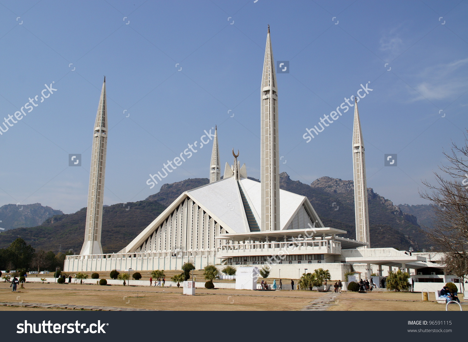 Shah Faisal Mosque Islamabad Stock Photo 96591115.