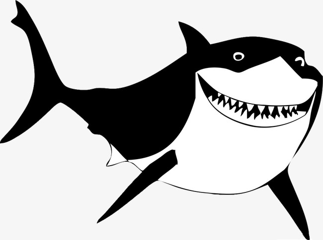 Shark Png Black And White & Free Shark Black And White.png.