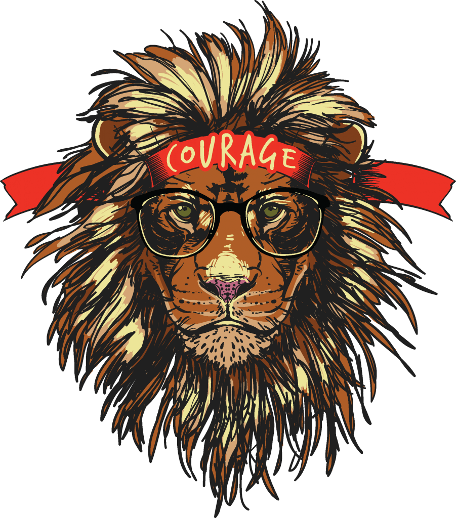 Courage t shirt vector file.