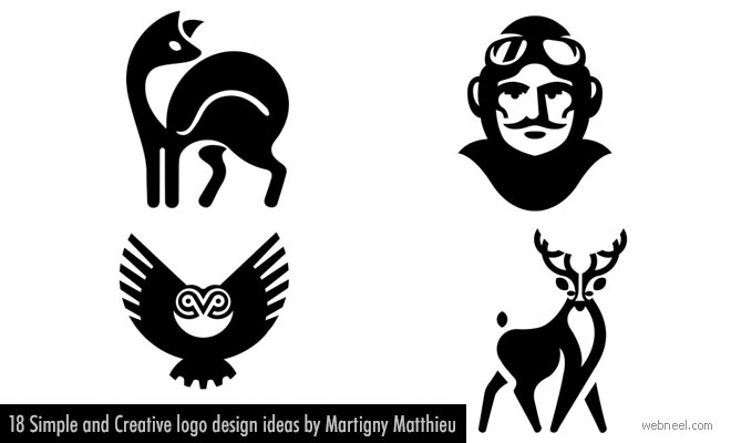 18 Simple and Creative logo design ideas by Martigny Matthieu.