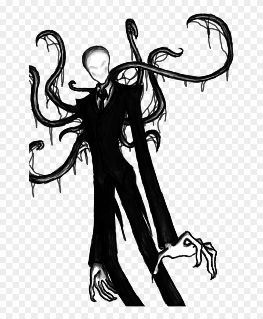 Creepypasta Drawings Slender Man , Png Download.