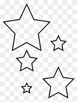 Star Garland Template Clipart.