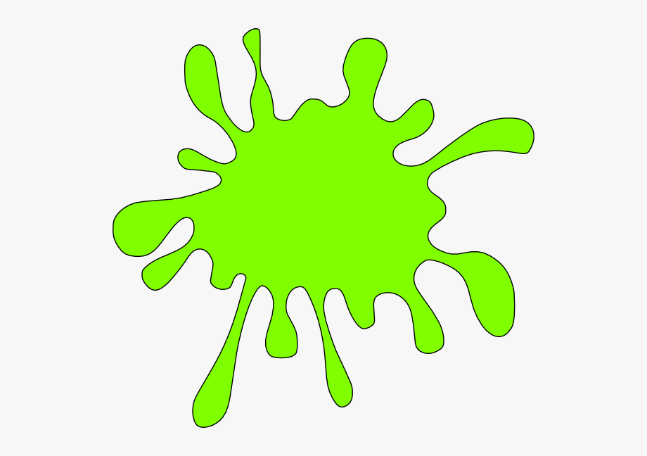 Lime Green Splatter Clipart.