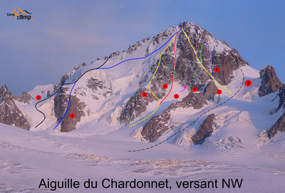 Aiguille du Chardonnet : Migot spur.