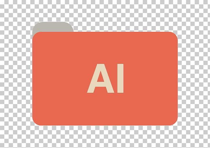 Square text brand sign, AI, red card with AI text overlay.