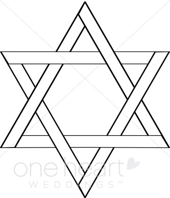 White Star of David Clipart.