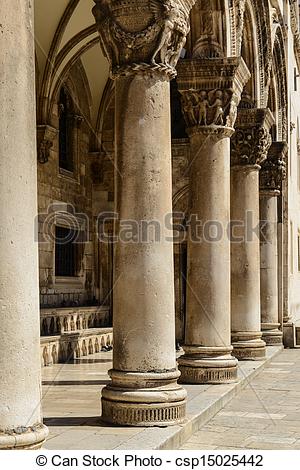 Stock Photo of Gothic Stone Pillars csp15025442.