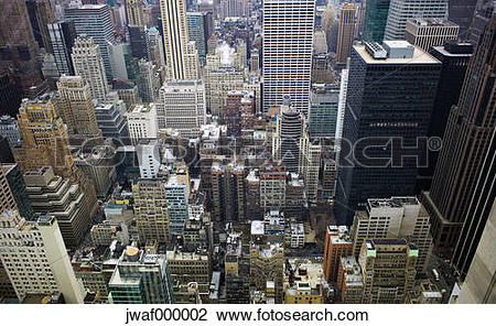 Stock Photo of USA, New York, Manhattan, view at street canyons.