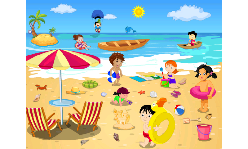 104+ Beach Scene Clip Art.