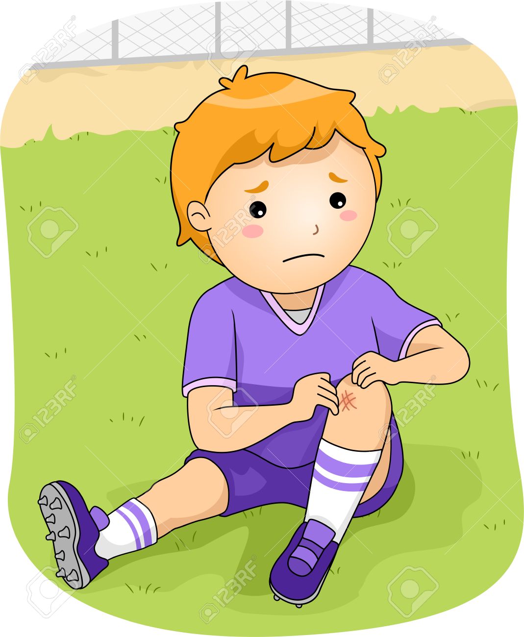 Boy With Knee Pain Clipart & Free Clip Art Images #28786.