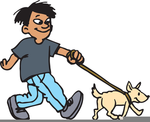 Dog Walk Clipart.