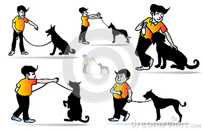 Man And Dog Stock Photography.