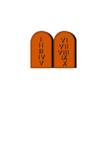 Ten Commandments vector clip art.