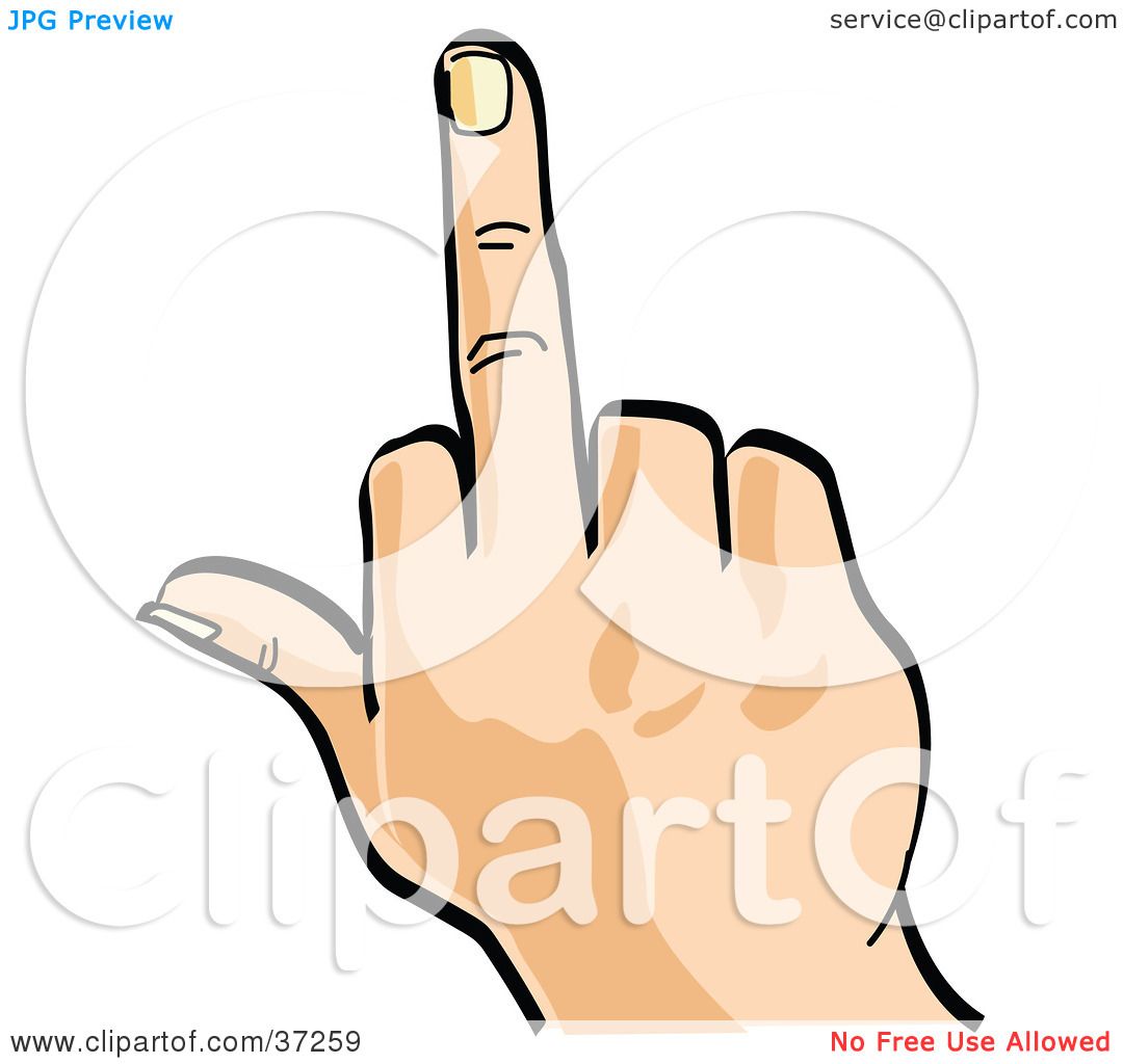 Flipping The Bird Clipart.