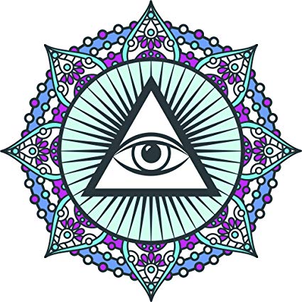 Amazon.com: Colorful Occult Sign Third Eye with Ornamental.