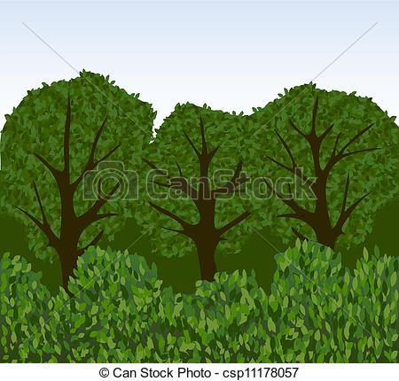 Images Of Clipart Bushes On Tree.