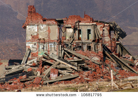 Ruined House Stock Images, Royalty.