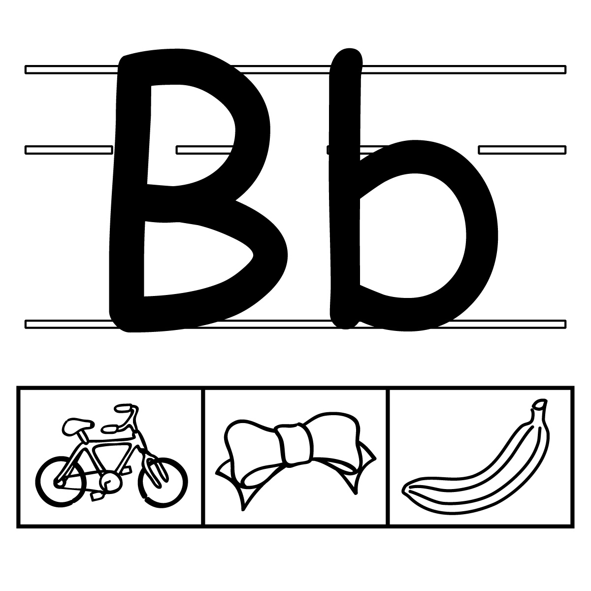 Clip Art: Alphabet Set 00: A Upper Case BW.