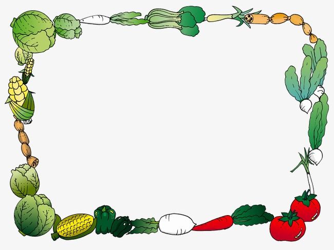 Vegetables Border, Vegetables Clipart, Frame PNG Transparent.