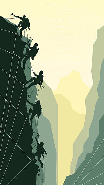 Rock Wall Climbing Clip Art, Vector Images & Illustrations.