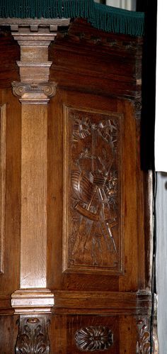 Warffum, Hunsingo, Groningen, hervormde kerk, pulpit, detail.