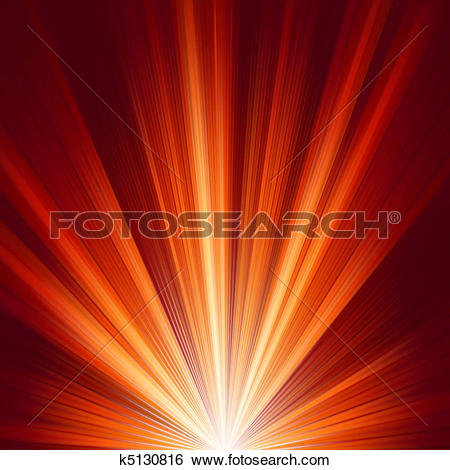 Clip Art of Template with burst warm color light. EPS 8 k5130816.