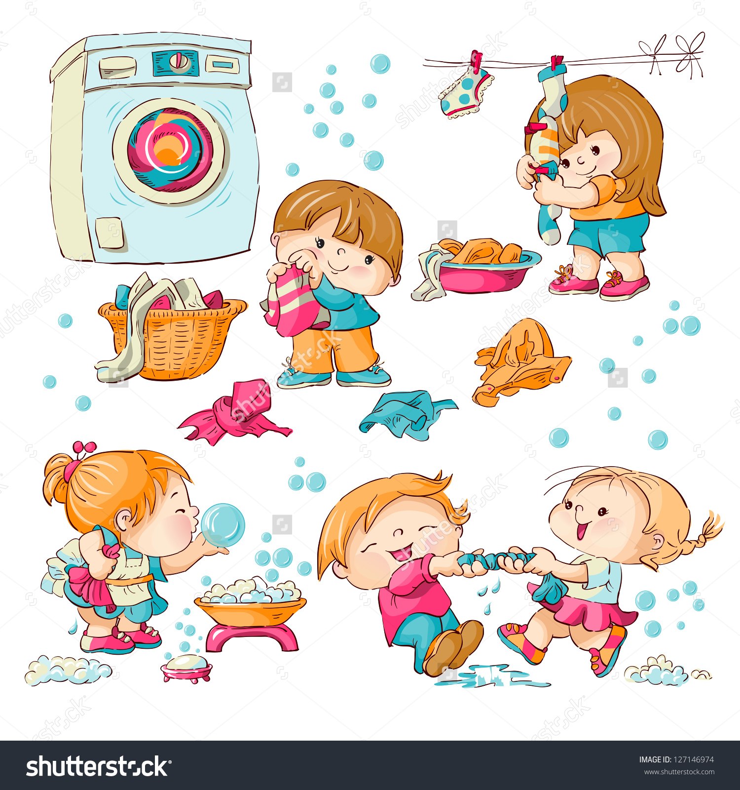 14+ Wash Clothes Clipart.