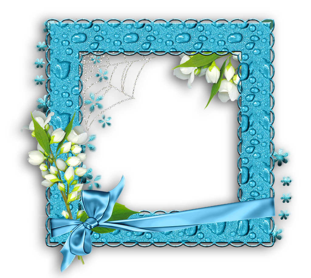 Blue Water PNG Photo Frame.