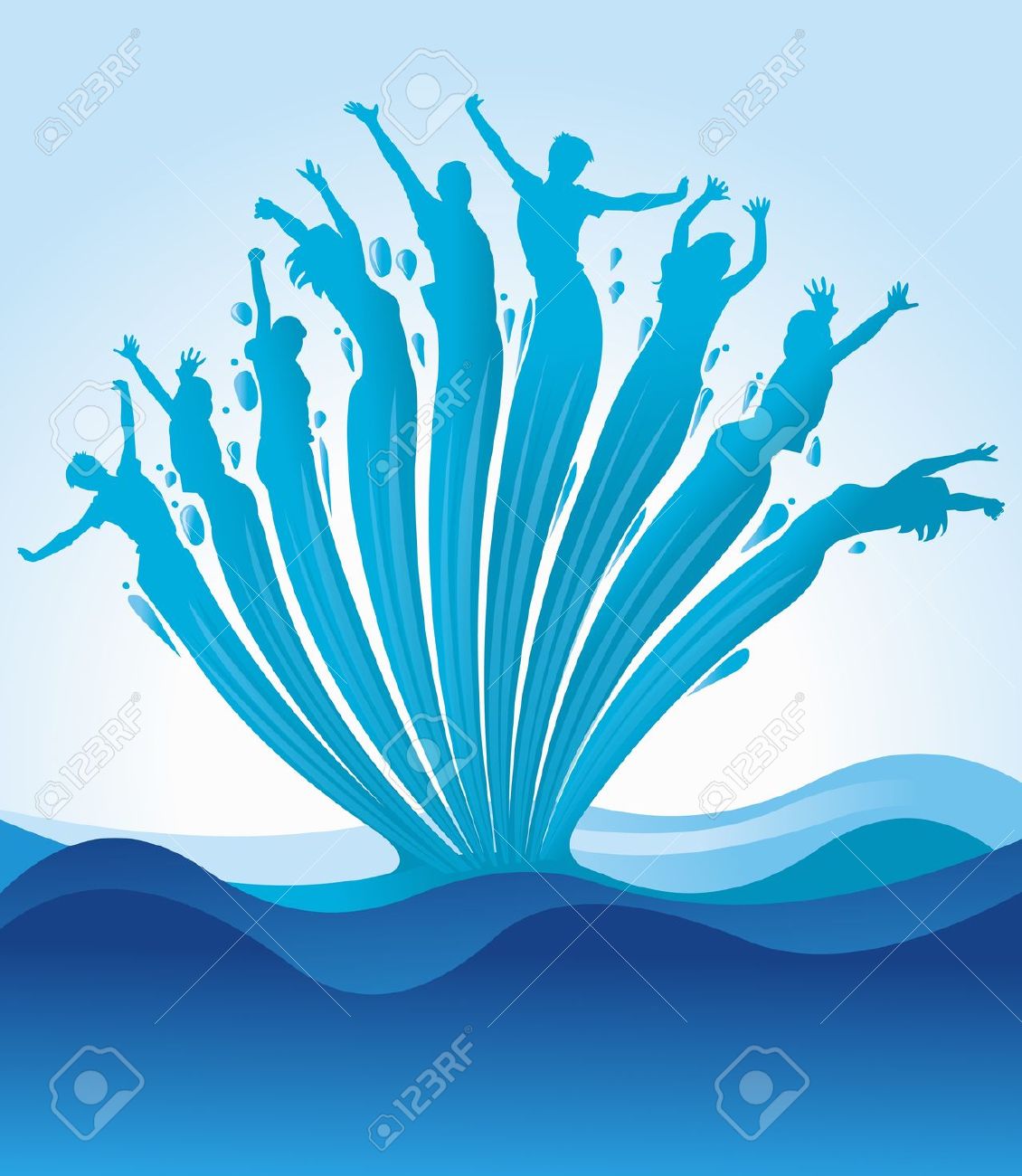 Water Splash Background Clipart.