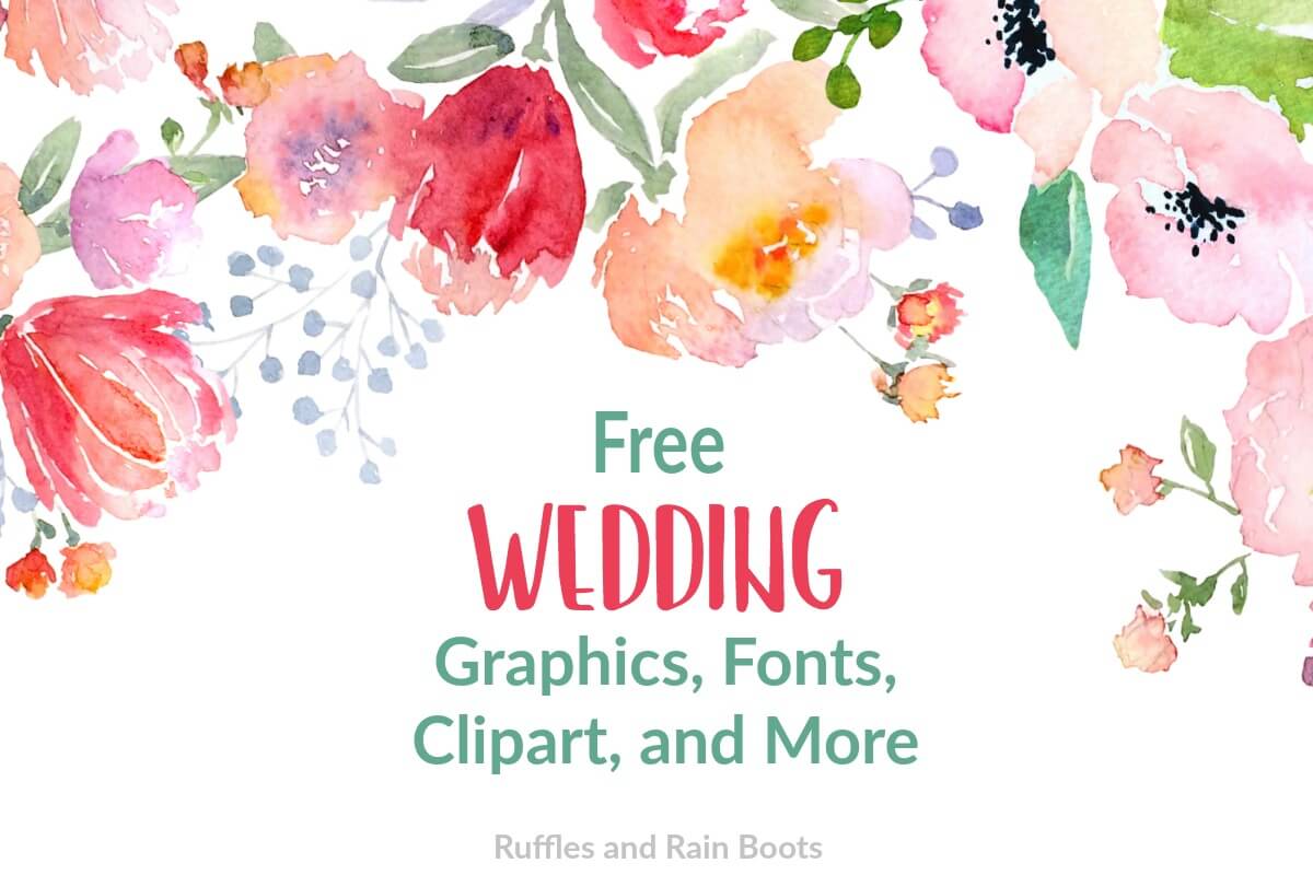 Free Wedding SVGs, Fonts, and Clipart for Gifts and Stationery.