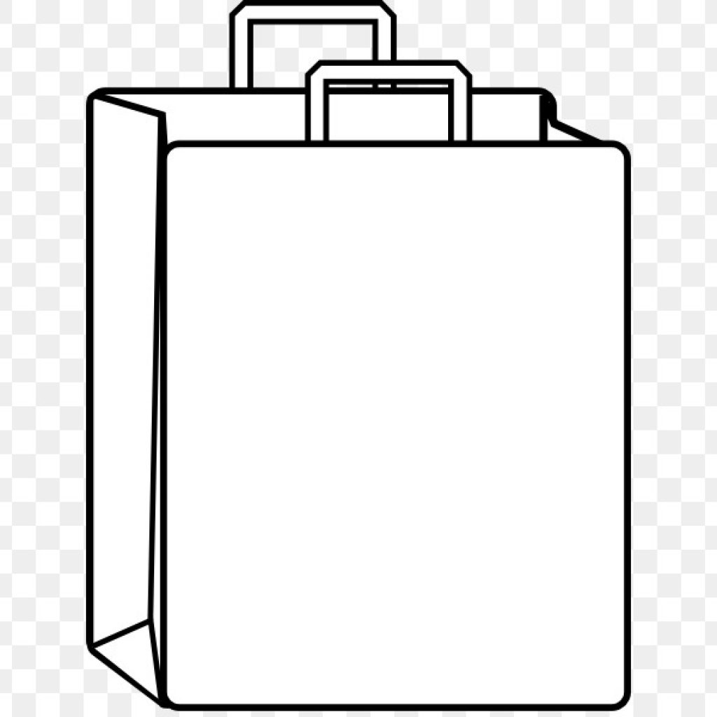 Black And White Bag Clipart.